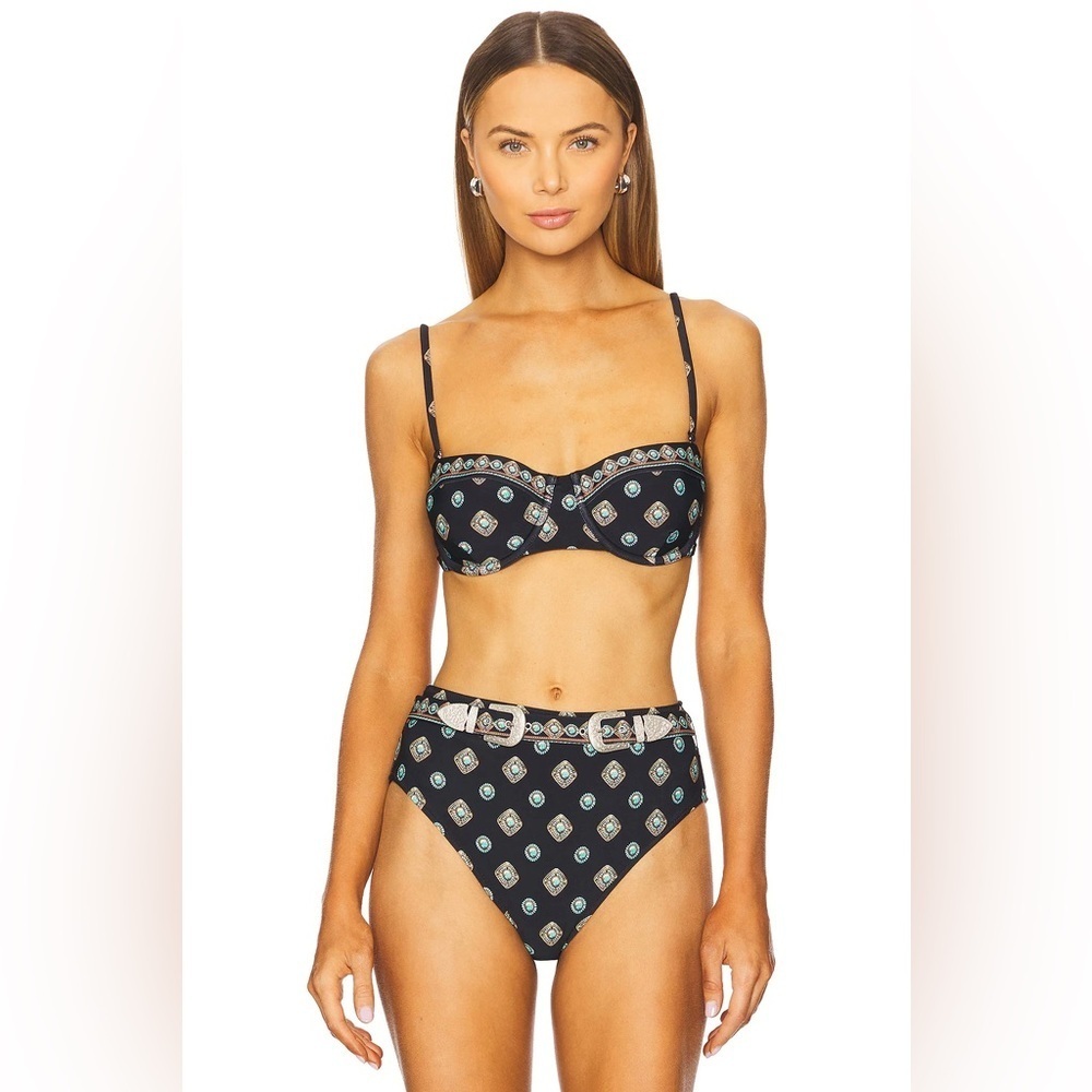 L'AGENCE Alexandra Bikini Top Vanessa High-Waisted Bikini Bottom Set sz M NWT - Picture 4 of 10